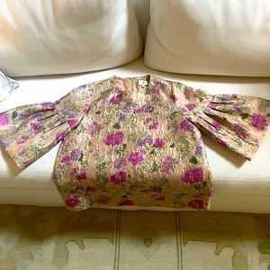 Tuckernuck jacquard Blouse- size small.  Worn once!